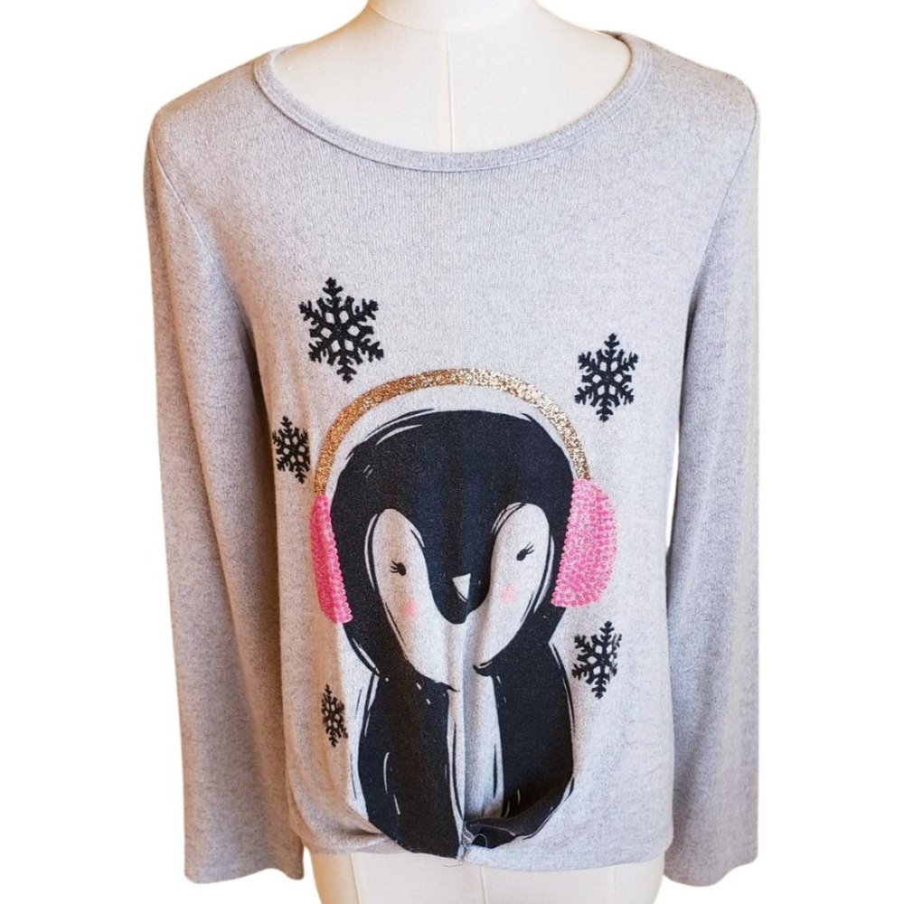 SO Girls Sparkling Snowflakes Long Sleeve Shirt – Size 12 - Picture 4 of 11